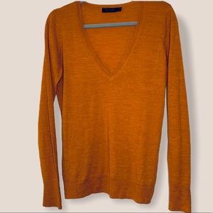 Limited L Lightweight Orange V-neck Sweater